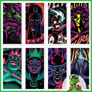 Disney Collect Topps Digital Faces of Evil Vivid Villains Cards w/award - Picture 1 of 10