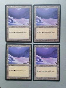 Snow-Covered Plains x4 PLAYSET, MTG Ice Age (1995) Land VG/NM - Picture 1 of 2