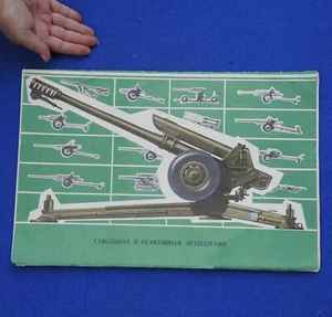 Old Big SET 28 USSR Soviet ARMY POSTERS 'Barrel and Rocket Artillery' Vintage - Picture 1 of 10