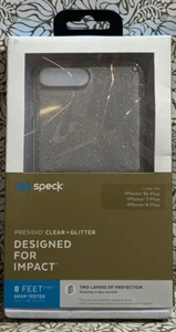 ๐ Speck Presidio Clear + Glitter Case- IPhone 6S / 7 / 8 PLUS (NEW) - Picture 1 of 2