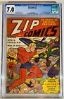 Zip Comics #1, 1940 Cgc 7.0 Vf, Key Origin ?? Biro Iconic Man Of Steel !Scarce