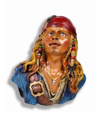 Estatua pirata bucanero pintada a mano de 4,75" estatuilla escultura 004P-C Foto 1 de 4