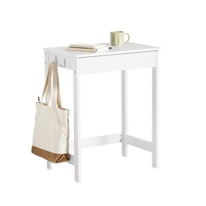 SoBuy Schreibtisch mit Schublade und 2 Haken,Computertisch Arbeitstisch,FWT43-W - Bild 1 von 8