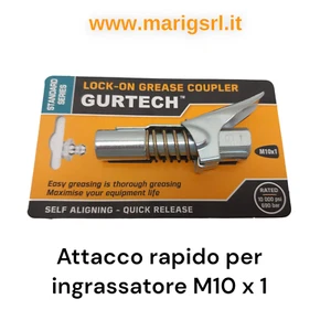Testina speciale 4 griffe attacco rapido a leva filetto M10x1 per ingrassatore - Foto 1 di 3