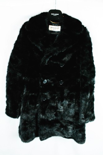 SAINT LAURENT (YSL) Saint Laurent Coppia Uomo Vera Pelliccia di Visone Pea Cappotto Giacca Hedi Slimane FW15 46 36