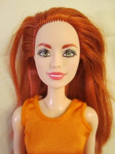 Barbie Rainbow Pack Dressed Doll Orange Outfit Redhead Dress Shoes Smiling Pale - Picture 1 of 9