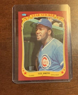 1986 Fleer Star Stickers Lee Smith #112 HOF - Image 1 of 2