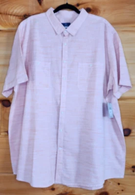 George Mens Shirt Size 2XL 50-52 Orange Striped Classic Fit Lightweight Pockets - Image 1 of 4