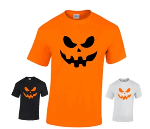 Jack O'Lantern Halloween Shirt Funny T-Shirt Spooky Pumpkin Face Tee Scary D3 - Picture 1 of 7