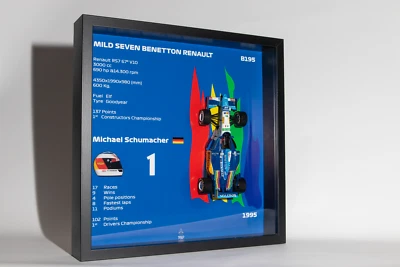 Benetton B195 - Michael Schumacher - 1995 - Quadro personalizzato 1:24 - Immagine 1 di 4