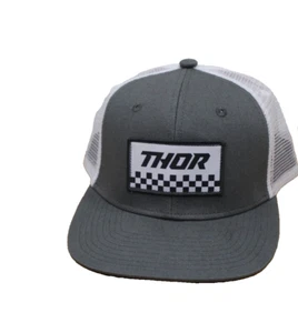 Cappello a scacchi Thor Motorcross grigio/bianco OSFA - Foto 1 di 6