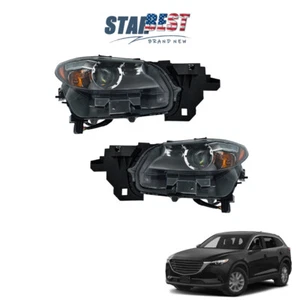 Fit For Mazda CX-9 2016-2023 LED Halogen Type Headlights Headlamps LH&RH w/o AFS - Picture 1 of 13