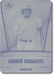 XANDER BOGAERTS 2011 Leaf Draft Rookie Card Press Plate RC RED SOX 1/1 - Picture 1 of 1
