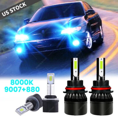 Faro LED + luz antiniebla 4x bombillas 8000K para Pontiac Grand Prix 1997-2001 2002 03 Foto 1 de 4