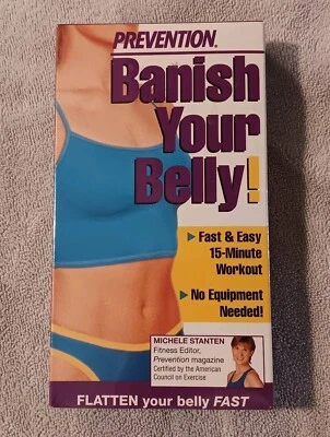 Prevention: Banish Your Belly! (VHS, 2000) 15 Minute Workout New Sealed Video - Image 1 of 4