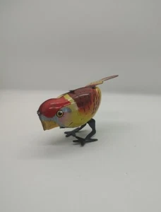 Vintage Tin Mechanical Windup Bird MS568 WORKS See Description - Picture 1 of 11