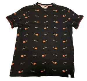 Free Planet Santa Stay Fly Christmas T Shirt Men's Black Size Medium Streetwear - Picture 1 of 6