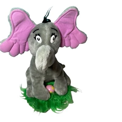 复古 1983 年 HORTON THE ELEPHANT PLUSH 玩具 COLECO DR.SEUSS Character 14 英寸 — 第 1/4 张图片