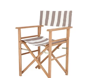 Regiestuhl MAXX aus Holz von Jan Kurtz klappbar + Boxkissen 40x40cm Teak/Taupe - Bild 1 von 2