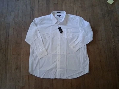 NUEVO CON ETIQUETAS Camisa Omega Italia Abotonada Manga Larga Blanco Bolsillos Para Hombre Talla 4XL 35-37 Foto 1 de 4