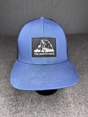 The North Face Hat Cap Flexfit Trucker Mesh Patch Blue Black Mens Outdoor Hiking - Image 1 of 4