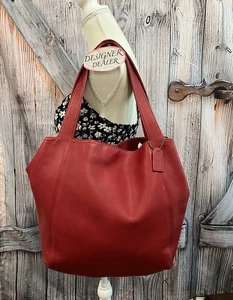 COACH Vintage Lexington Grande Shopper 4182 Rojo Hecho en Italia 🇮🇹 - Imagen 1 de 15
