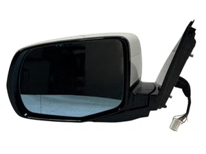 2014-16 ACURA MDX FRONT LEFT LH DRIVER REAR SIDE VIEW MIRROR 13027554 WHITE OEM - Picture 1 of 21