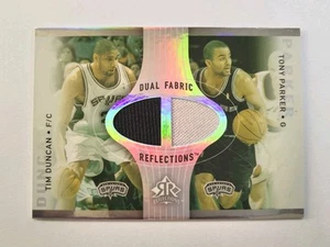 2006-07 Upper Deck Reflections Tim Duncan & Tony Parker Game Worn Patch - Picture 1 of 2