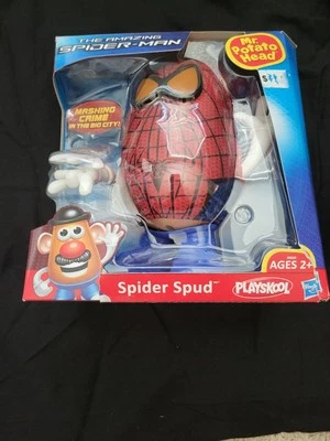 Hasbro Spider Spud Mr. Potato Head 2011 The Amazing Spider-Man caja dañada Foto 1 de 4
