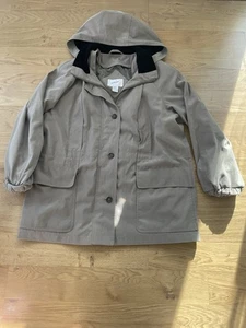 Jacqueline Ferrar Women’s Petite L Taupe Winter Coat Removable Hood  Jacket - Picture 1 of 24