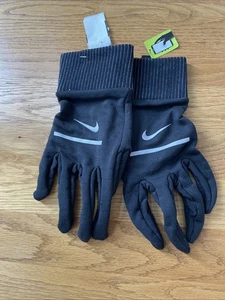 BRAND NEW Nike Shield Mens Reflective Running Gloves Size Large AL - Black - Picture 1 of 5