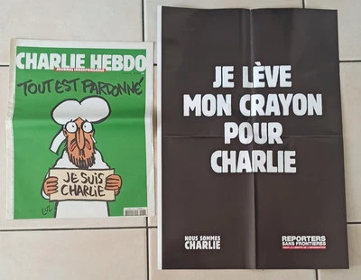 CHARLIE HEBDO 1178 " Tout est pardonné" + affiche de Riad Sattouf  - Photo 1/4