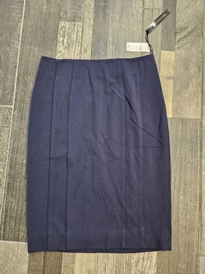 Falda Lápiz Casa Blanca Mercado Negro Azul Marino Talla 4 Forrada Nueva Con Etiquetas Foto 1 de 4