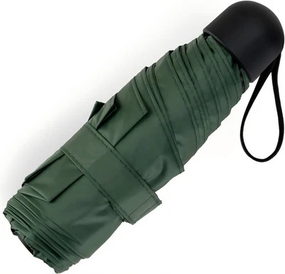 Mini Paraguas Protección Solar Diseño Compacto Perfecto para Viaje Bolsillo Verde  Foto 1 de 4