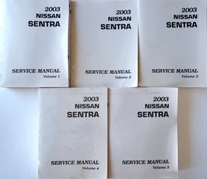 2003 Nissan Sentra Factory Shop Repair Service Manual 5 Volume Set GXE SE-R Spec - Picture 1 of 4