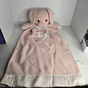 Coperta di sicurezza Dakin bambino rosa coniglietto coniglio amorevole bordo raso cuore peluche vintage - Foto 1 di 6