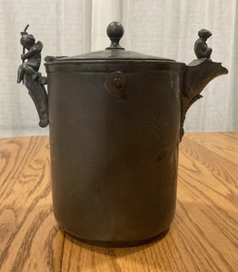 Antiker Meriden Britannia Company Silber Kippbarer Tee Kaffee Krug 1868 Cherub - Bild 1 von 14