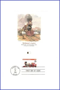 Locomotoras McQueens Jupiter USA3 #2844 U/A FLEETWOOD PROOFCARD FDC - Imagen 1 de 1