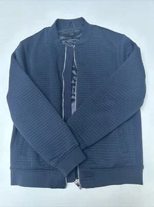 Armani Exchange Navy Bomber Jacket Uomo M Giacca Imbottita Cappotto - Foto 1 di 5