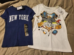 Girls Small, 2 Shirts, 1 pajama shorts - Picture 1 of 3