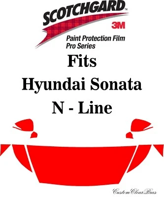 3M Paint Protection Film Pro Series Fits 2021 2022 2023 Hyundai Sonata N-Line - Image 1 of 3