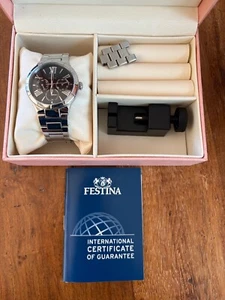 FESTINA DAMEN UHR BOYFRIEND COLLECTION F16716 EDEL Schwarz Edelstahl - Bild 1 von 3
