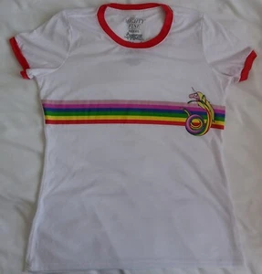 Adventure Time: Lady Rainicorn T-Shirt Girls Junior Medium rainbow unicorn 10/12 - Picture 1 of 8