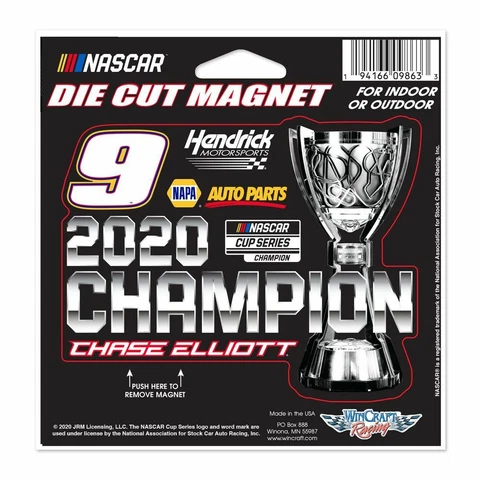CHASE ELLIOTT #9 NAPA NASCAR CHAMPION WINCRAFT 4.5 X 6 MAGNET SHEET Cover