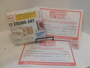 Home Depot Niños Corazón Cuerda Arte Carpintería Hágalo usted mismo Kit Artesanal "NUEVO EN PAQUETE" con Pin y Certificado - Imagen 1 de 3