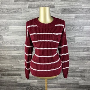 Suéter de punto grueso rojo cuello redondo AMERICAN EAGLE para mujer talla pequeña - Imagen 1 de 13