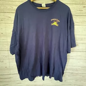 Peace Frogs Organic Mens T Shirt 3XL Cotton Made in India Hippie Blue - Picture 1 of 8