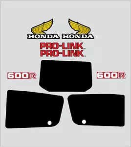 1983 Honda XL 600 Decal Kit AHRMA , TANK, SWINARM, SIDE PANEL, AND PLATES - Foto 1 di 1