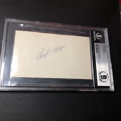 Cloyd Boyer Beckett BAS Signed Index Card Slabbed Brother Of Ken&Clete RIP Auto - Image 1 of 4