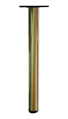 Table Leg, Brass, 28" High, 2 3/8" Diameter 1 Leg Package - Image 1 of 4